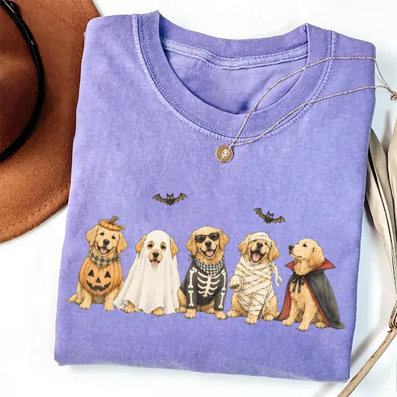 Funny Golden Retrievers Halloween T-shirt