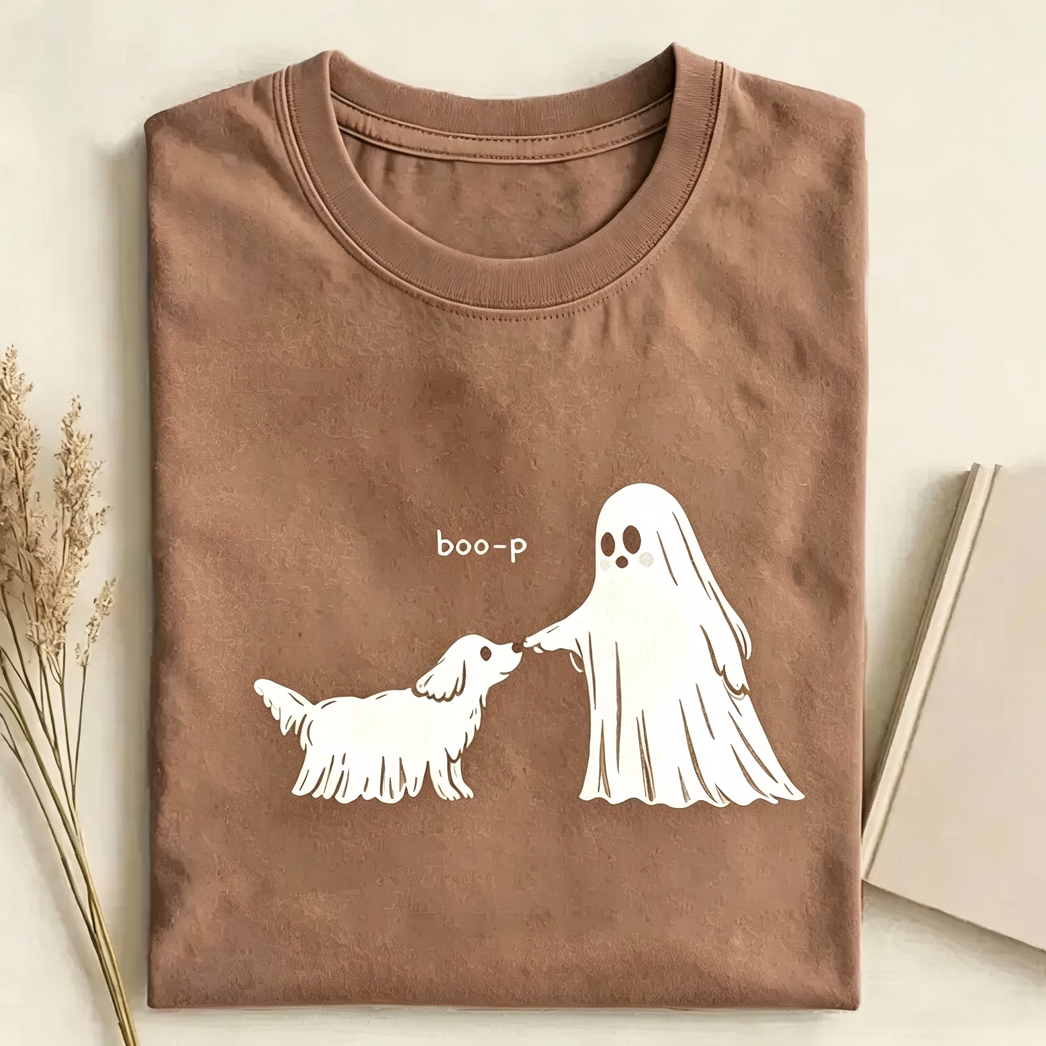 Boo-P Halloween Cute Ghost Dog T-shirt