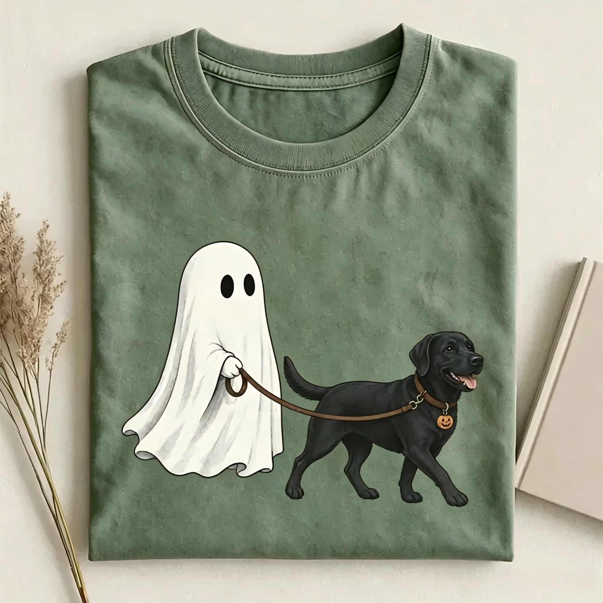 Ghost Walking Black Labrador Retriever T-shirt