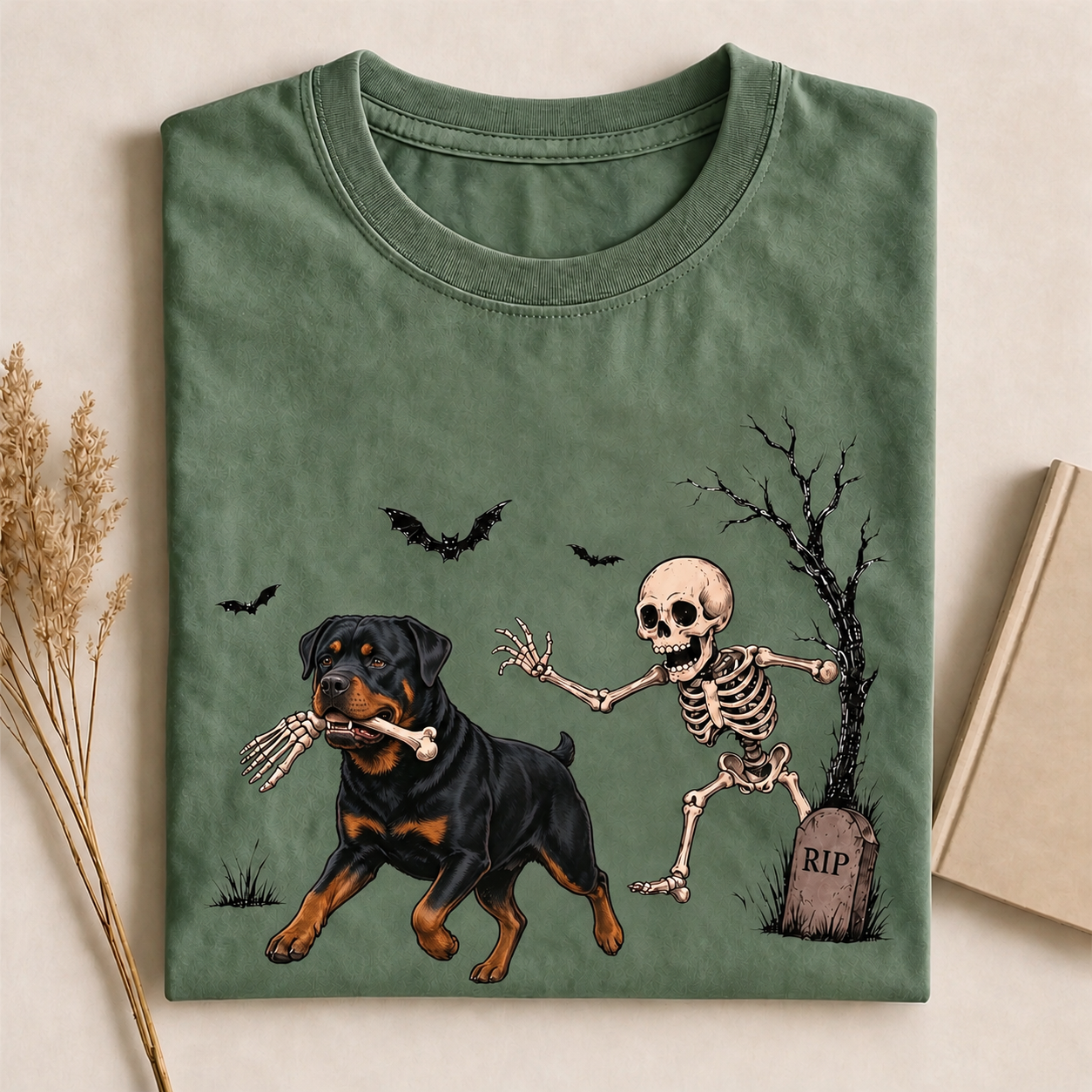 Rottweiler Halloween Graphic T-Shirt