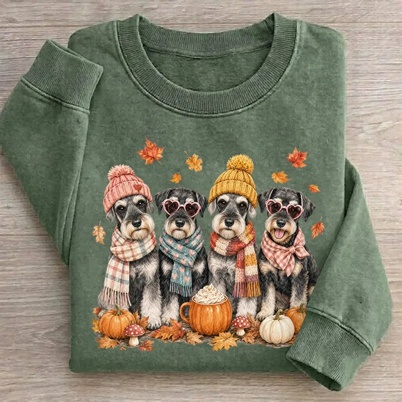 Fall Schnauzer Dog Sweatshirt