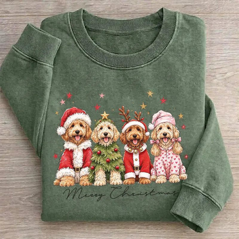 Merry Christmas Goldendoodles Sweatshirt