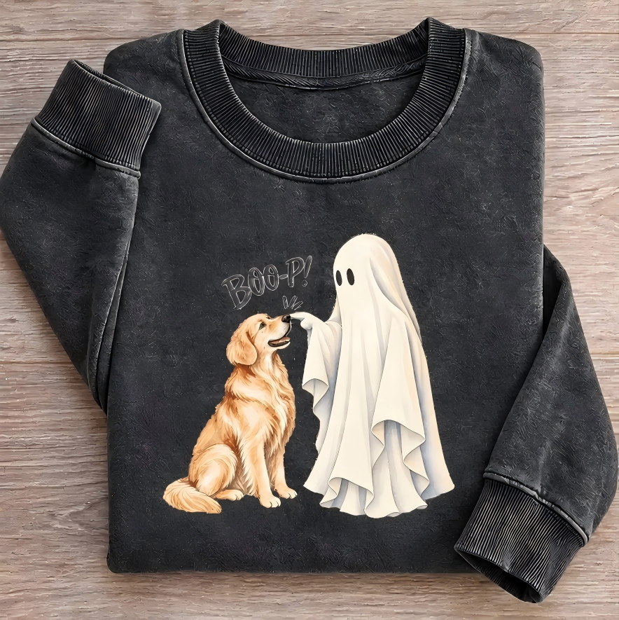 Golden Retriever Dog Breeds Halloween BOO-P Sweatshirt