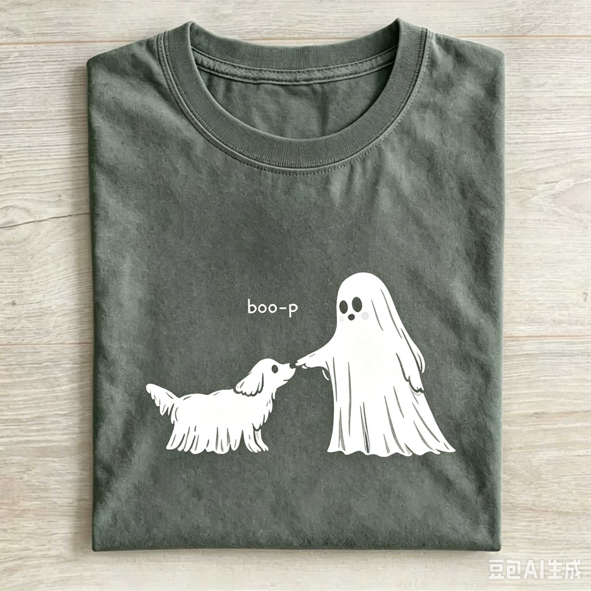 Boo-P Halloween Cute Ghost Dog T-shirt