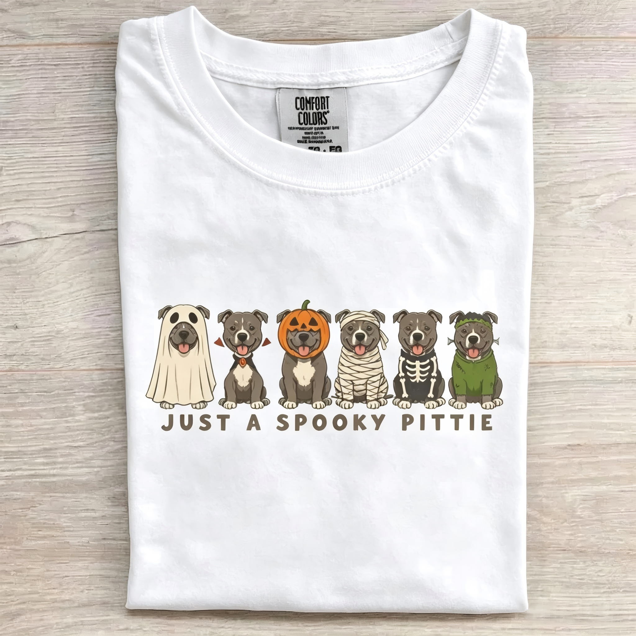 Just A Spooky Pittie Halloween T-shirt