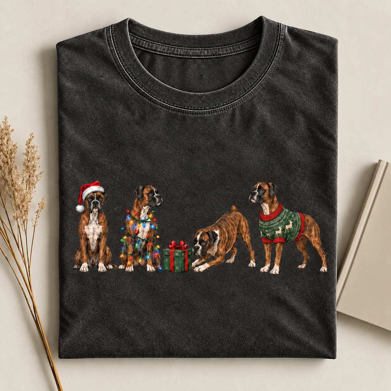 Christmas Boxer Dogs T-shirt