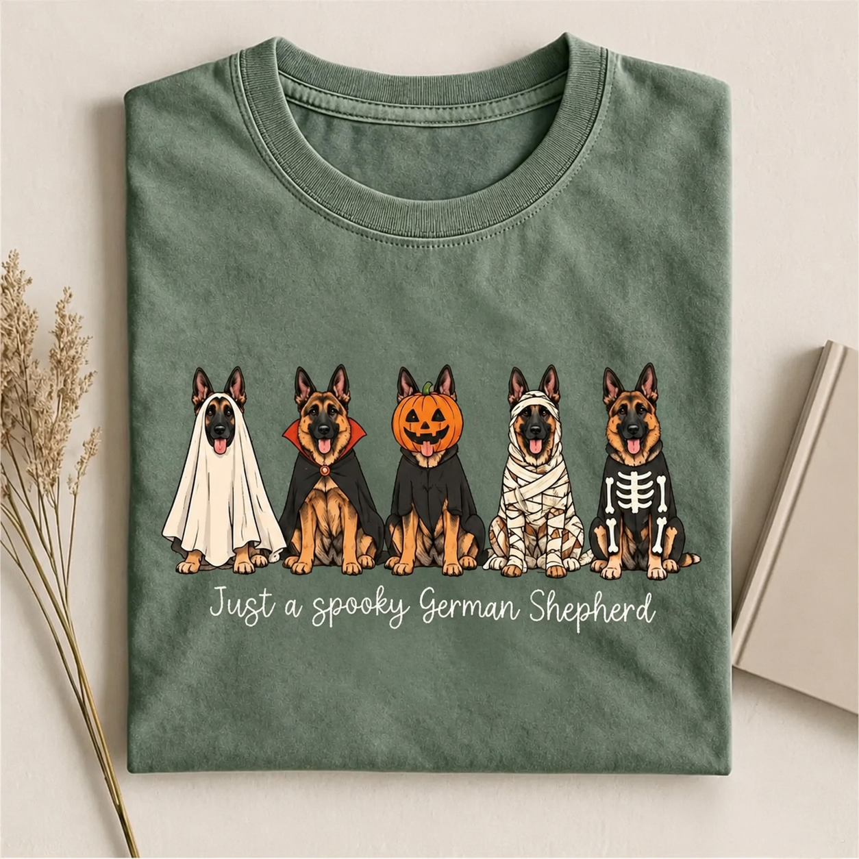 Just A Spooky German Shepherd Halloween T-shirt