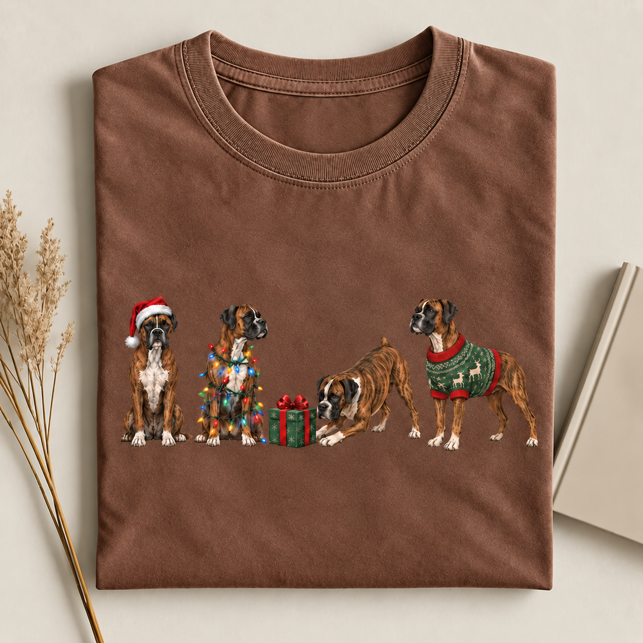Christmas Boxer Dogs T-shirt