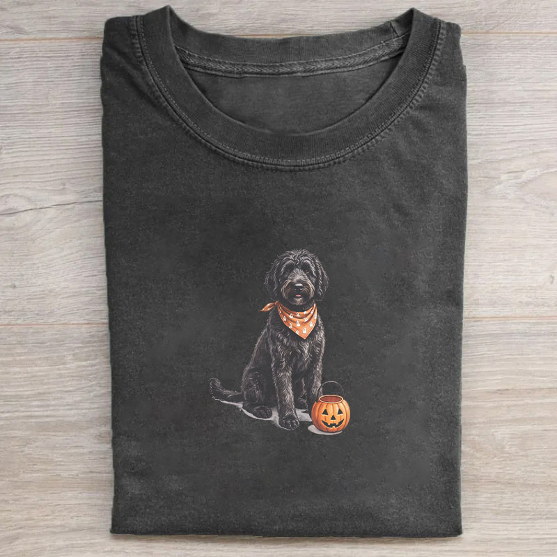 Goldendoodle Black Halloween T-shirt