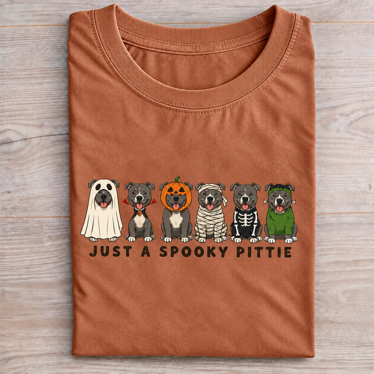 Just A Spooky Pittie Halloween T-shirt