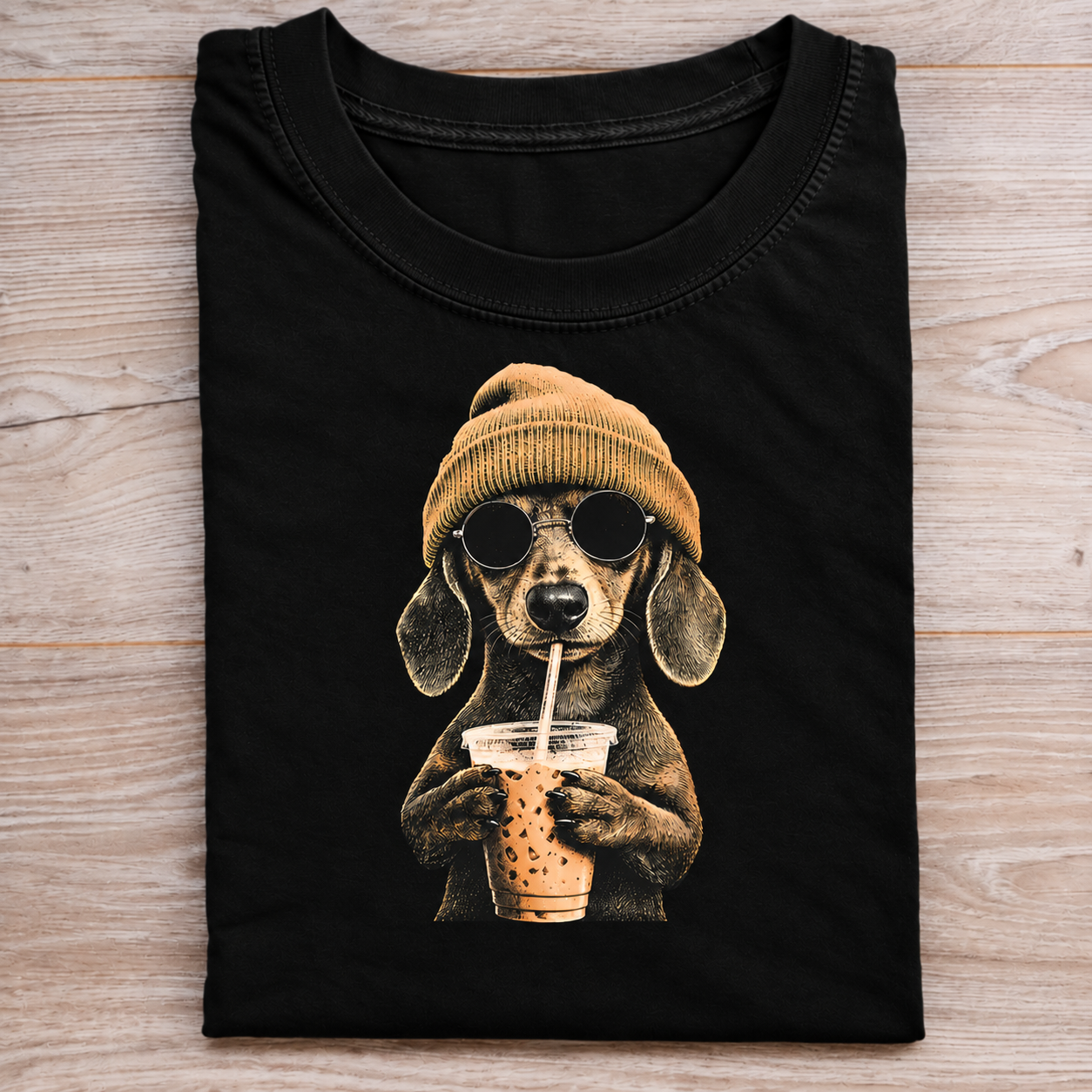 Dachshund Dog Iced Coffee T-shirt