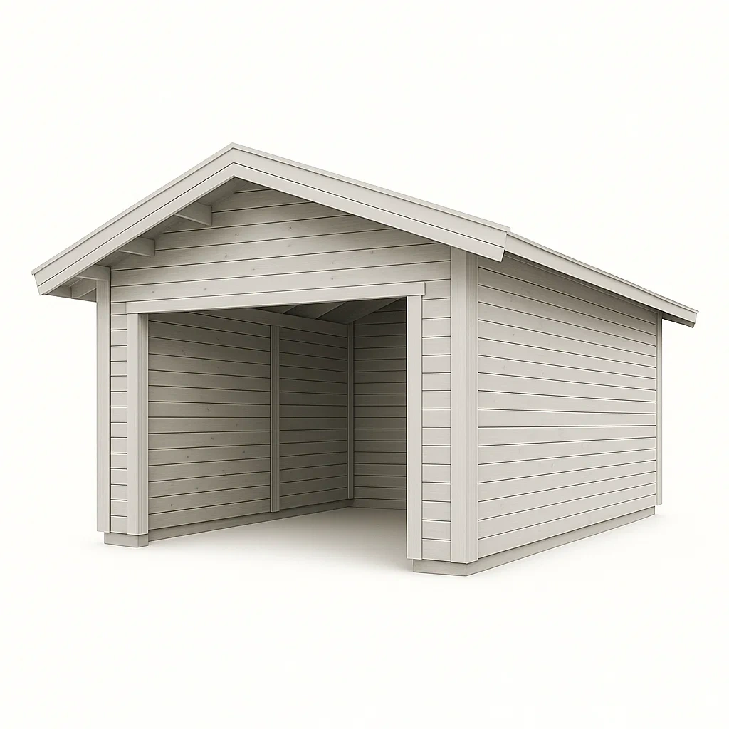 Carport mit Satteldach Kiefernholz 300x540x240 cm Beige-COZYELITO