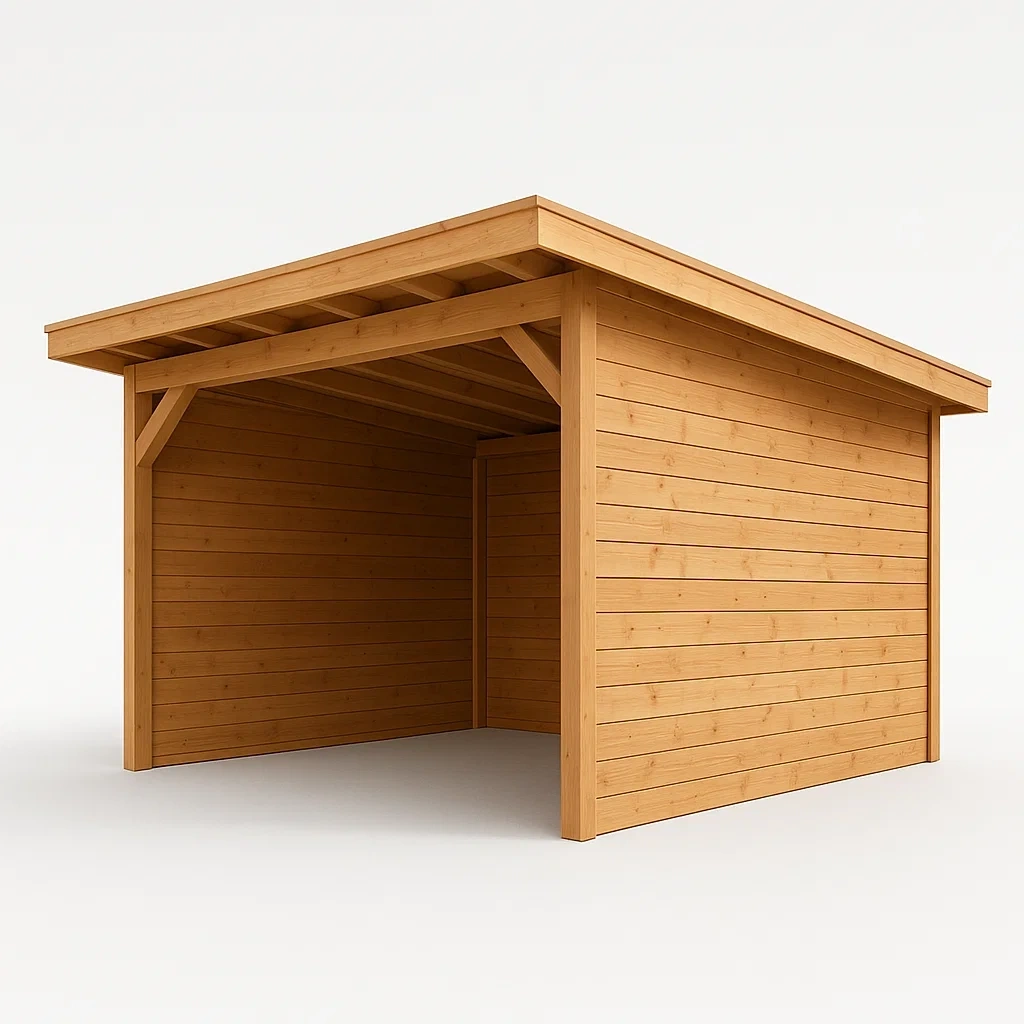 Holz-Carport Rechteckig 300x500x250cm Naturholz-COZYELITO