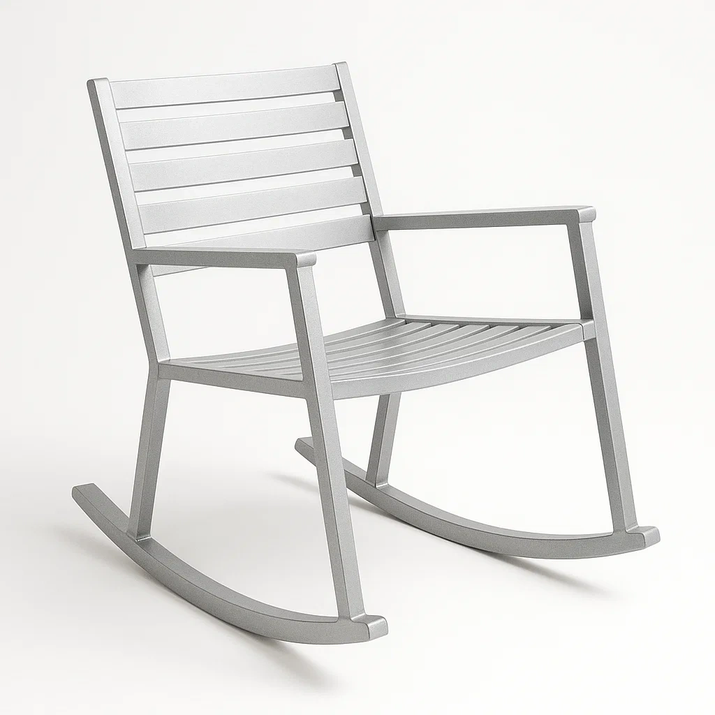 Schaukelstuhl Aluminium Grau-COZYELITO