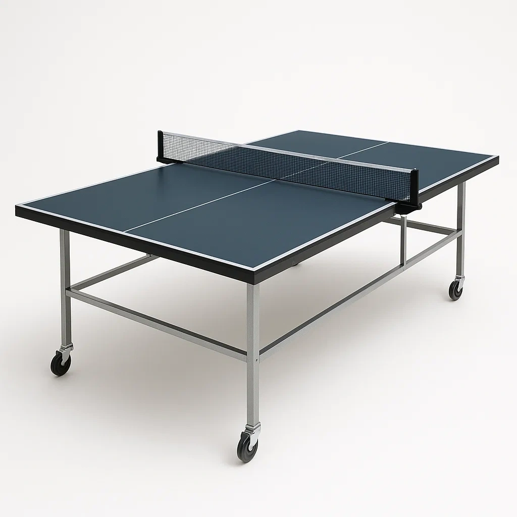Klappbarer Tischtennistisch MDF Stahlrahmen Dunkelblau-COZYELITO