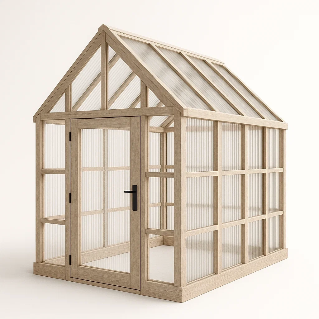 Holz-Gewächshaus mit Polycarbonatplatten-COZYELITO