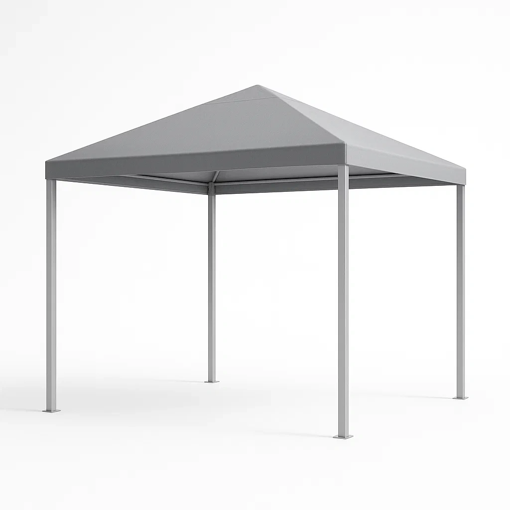 Gartenpavillon aus Aluminium mit Polyesterdach Grau-COZYELITO