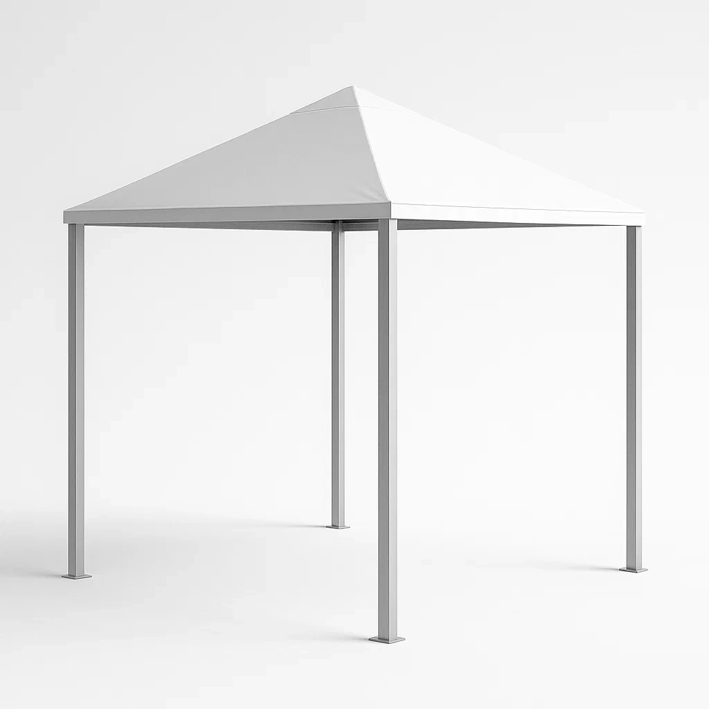 Pavillon mit Aluminiumrahmen und Polyesterdach 3x3x2,6 m Weiß-COZYELITO