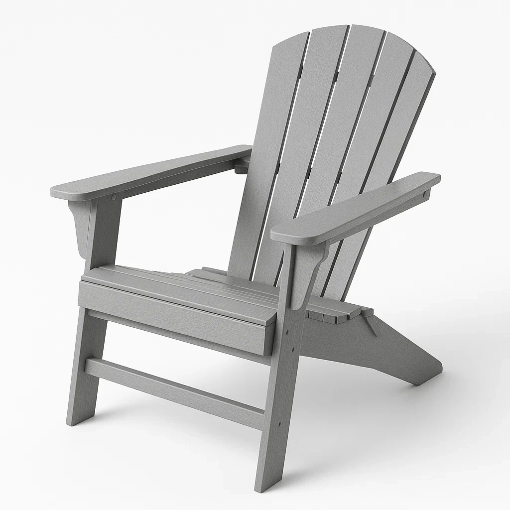 Adirondack Gartenstuhl Polyethylen Grau-COZYELITO