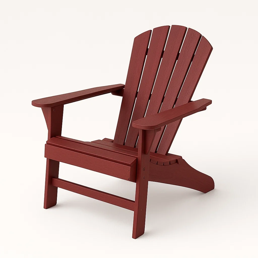Adirondack Stuhl aus Polypropylen, Rot-COZYELITO