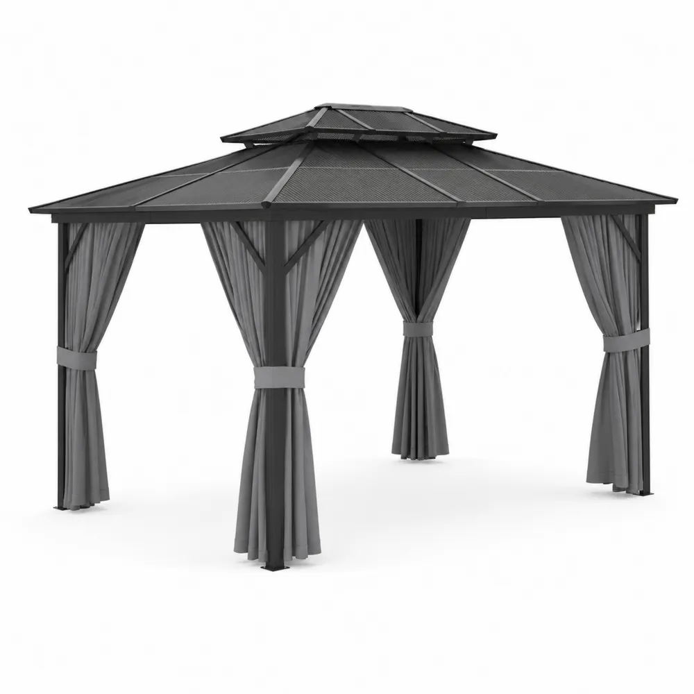 Altana aluminiowa z zasłonami 400x300x250 cm