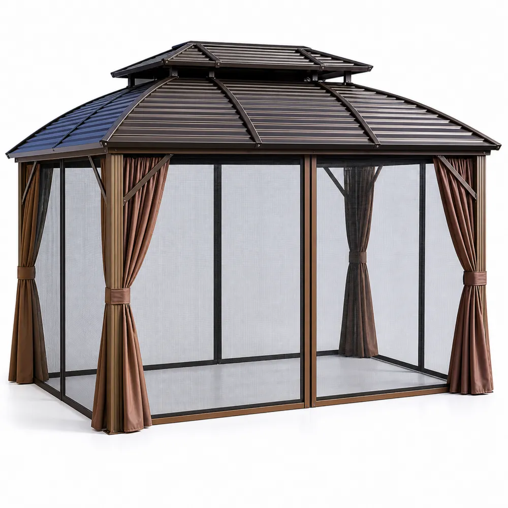 Altana z aluminium z zasłonami 350x300x270 cm