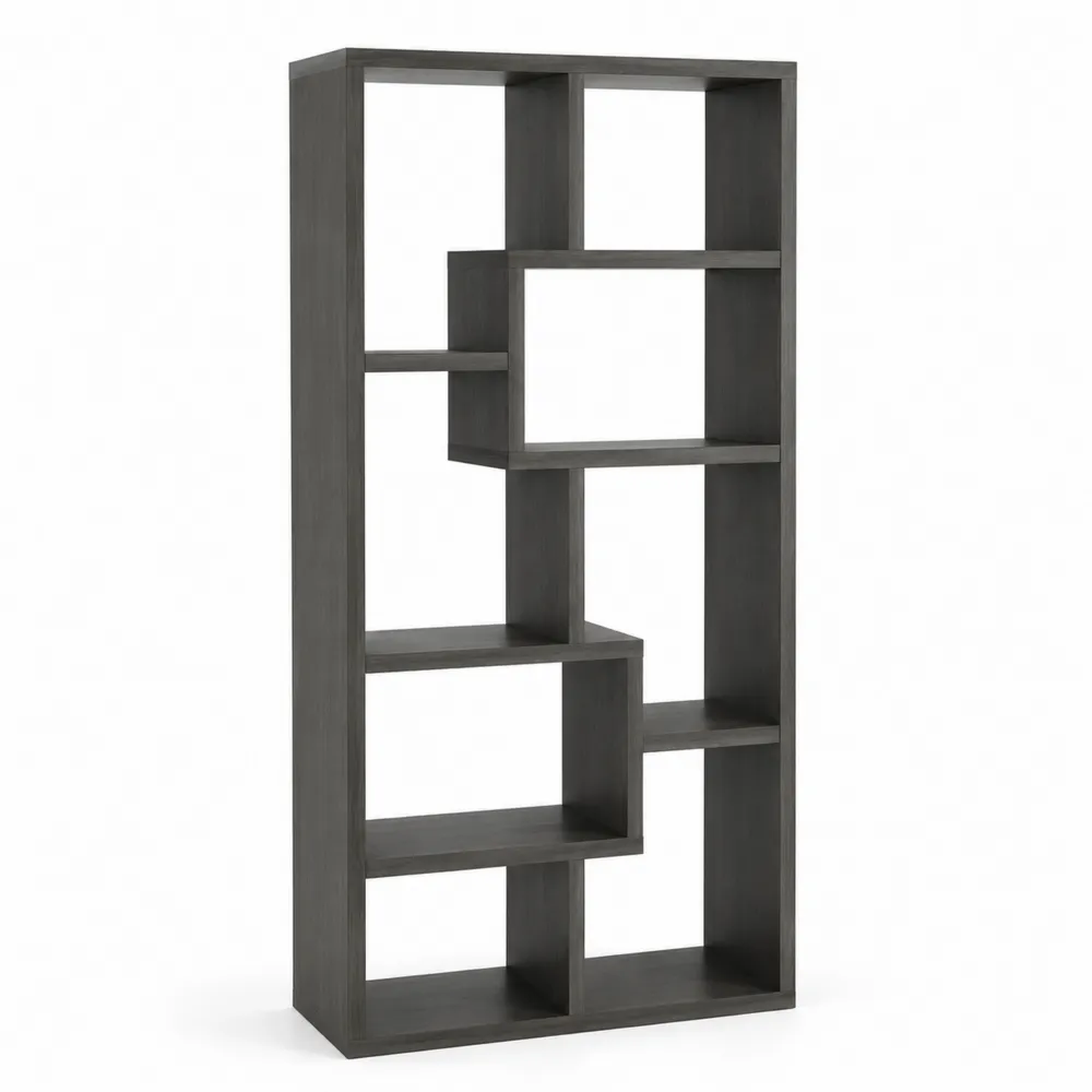 Regał MDF Antracytowy Wielopoziomowy 175cm