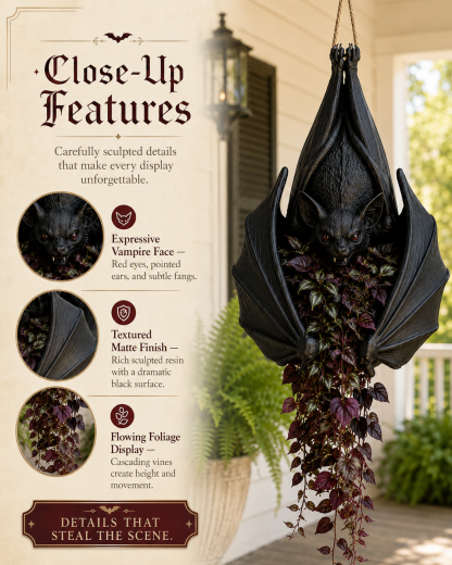 🦇 Gothic Creature Hanging Planter Collection