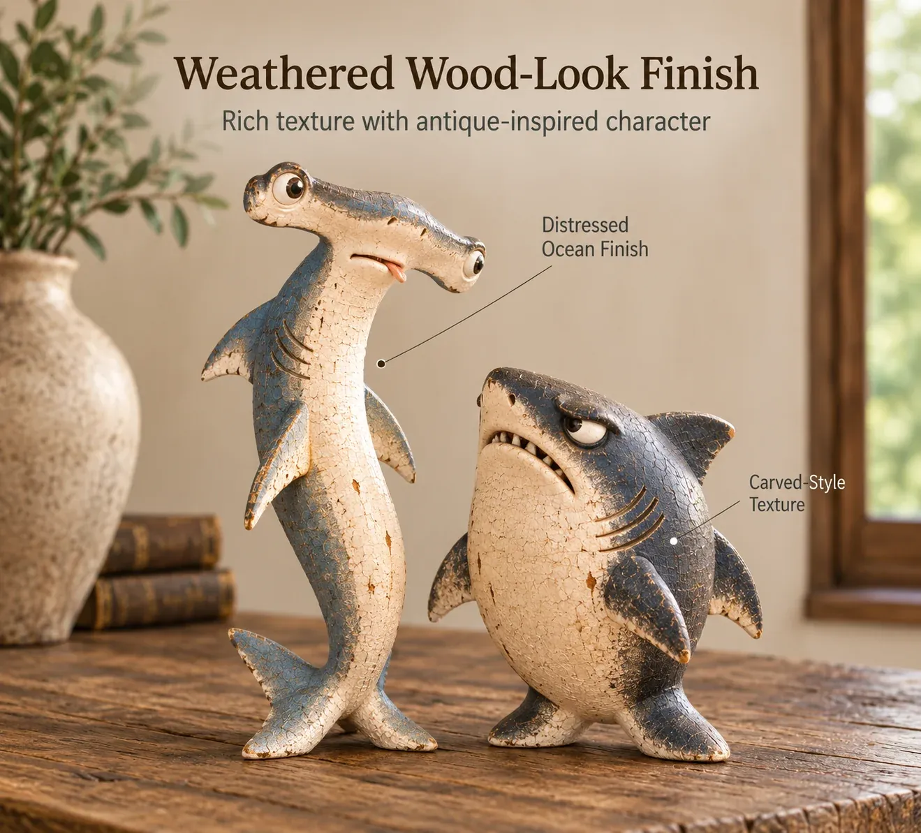 🦈 😂 Chaos & Regret Shark Pair – Funny Desk Companion Duo for Best Friends
