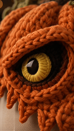 🎃 Halloween Monster Hood DIY Crochet Kit | Premium Soft Yarn Materials with Step-by-Step Guide DIY Handmade Wearable Character Hood 🧶🎭✨