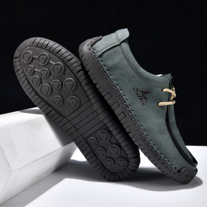 Precision-Stitched Ortho-Flex Leather Loafers