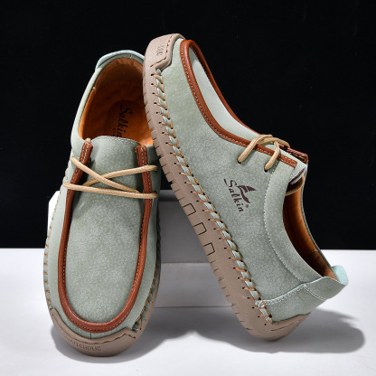 Precision-Stitched Ortho-Flex Leather Loafers