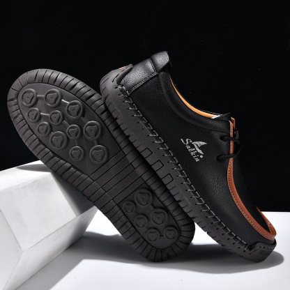 Precision-Stitched Ortho-Flex Leather Loafers