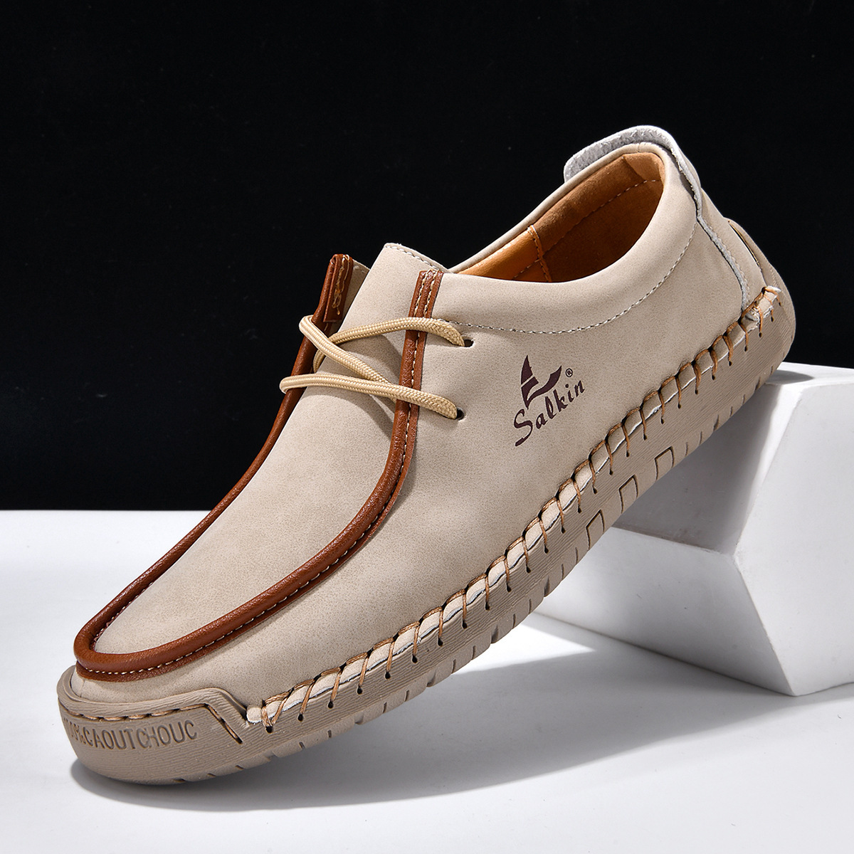 Precision-Stitched Ortho-Flex Leather Loafers