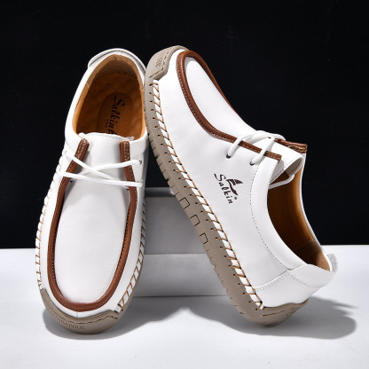 Precision-Stitched Ortho-Flex Leather Loafers