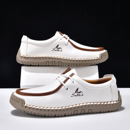 Precision-Stitched Ortho-Flex Leather Loafers
