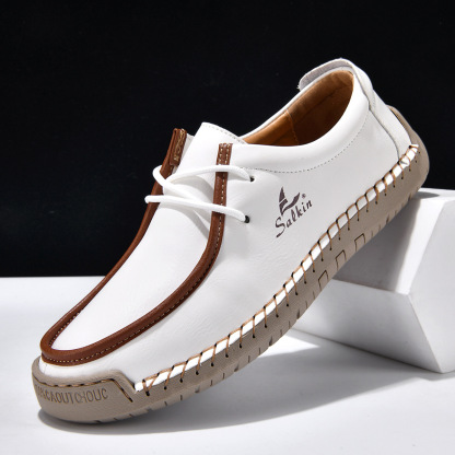 Precision-Stitched Ortho-Flex Leather Loafers