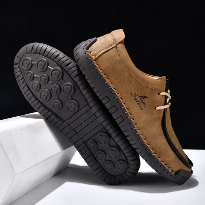 Precision-Stitched Ortho-Flex Leather Loafers