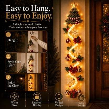 ⏳ Last day! 59% OFF – 🎅 Glowing Christmas Door Hanger