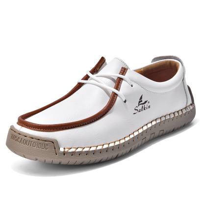 Precision-Stitched Ortho-Flex Leather Loafers