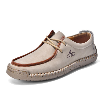 Precision-Stitched Ortho-Flex Leather Loafers