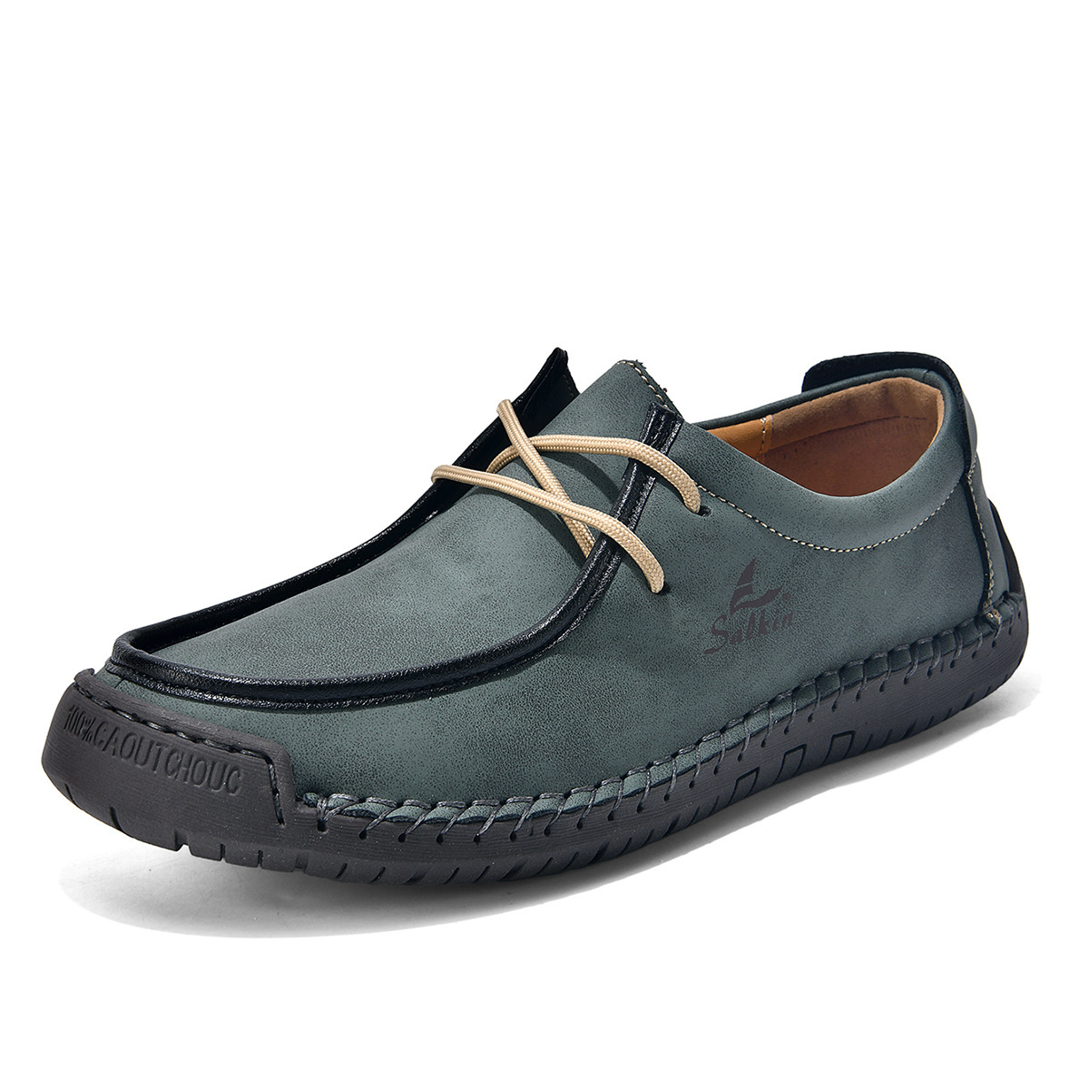 Precision-Stitched Ortho-Flex Leather Loafers