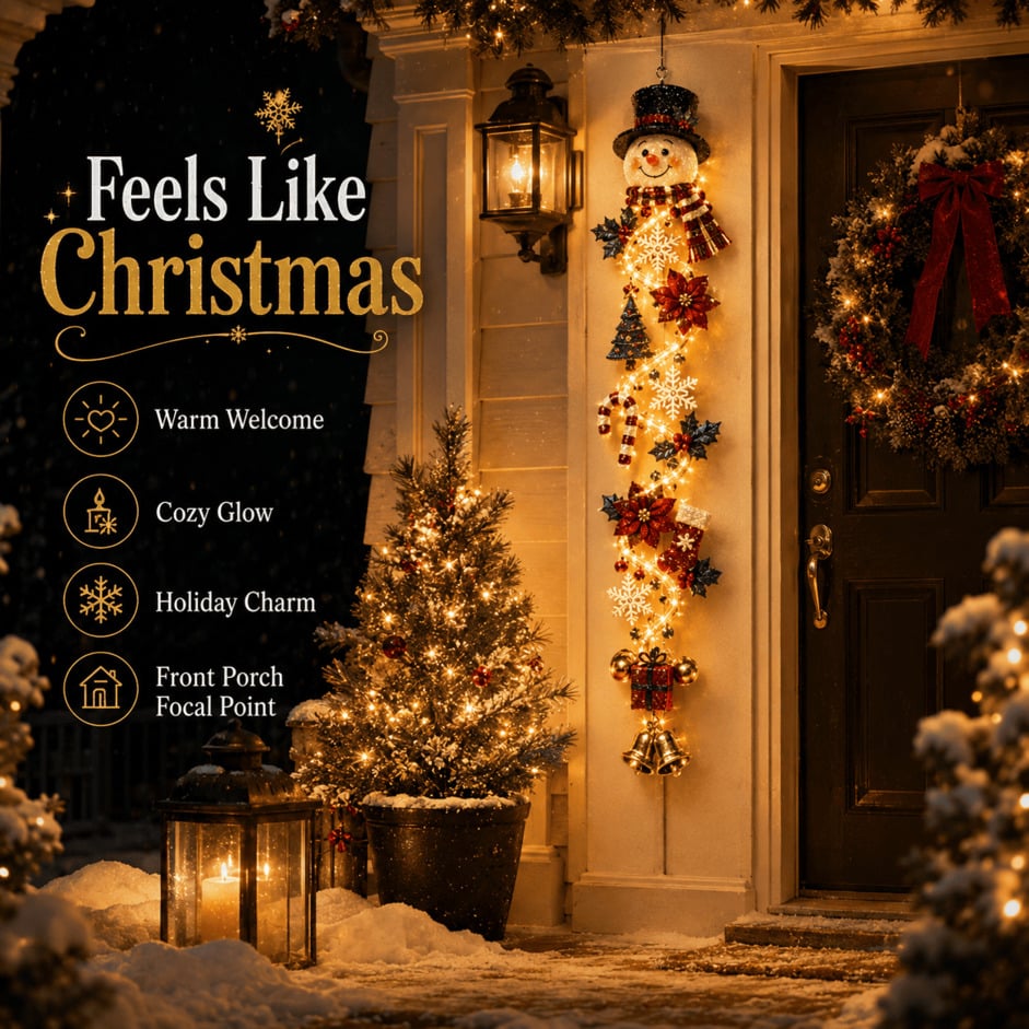 ⏳ Last day! 59% OFF – 🎅 Glowing Christmas Door Hanger