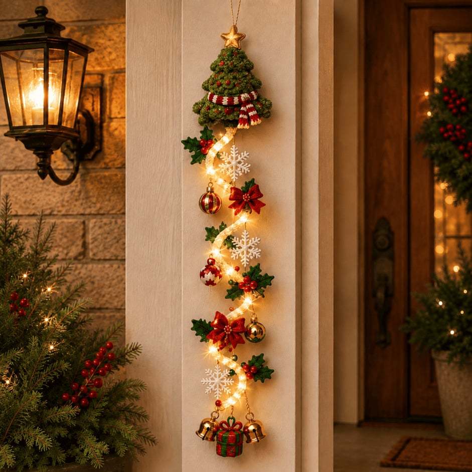 ⏳ Last day! 59% OFF – 🎅 Glowing Christmas Door Hanger