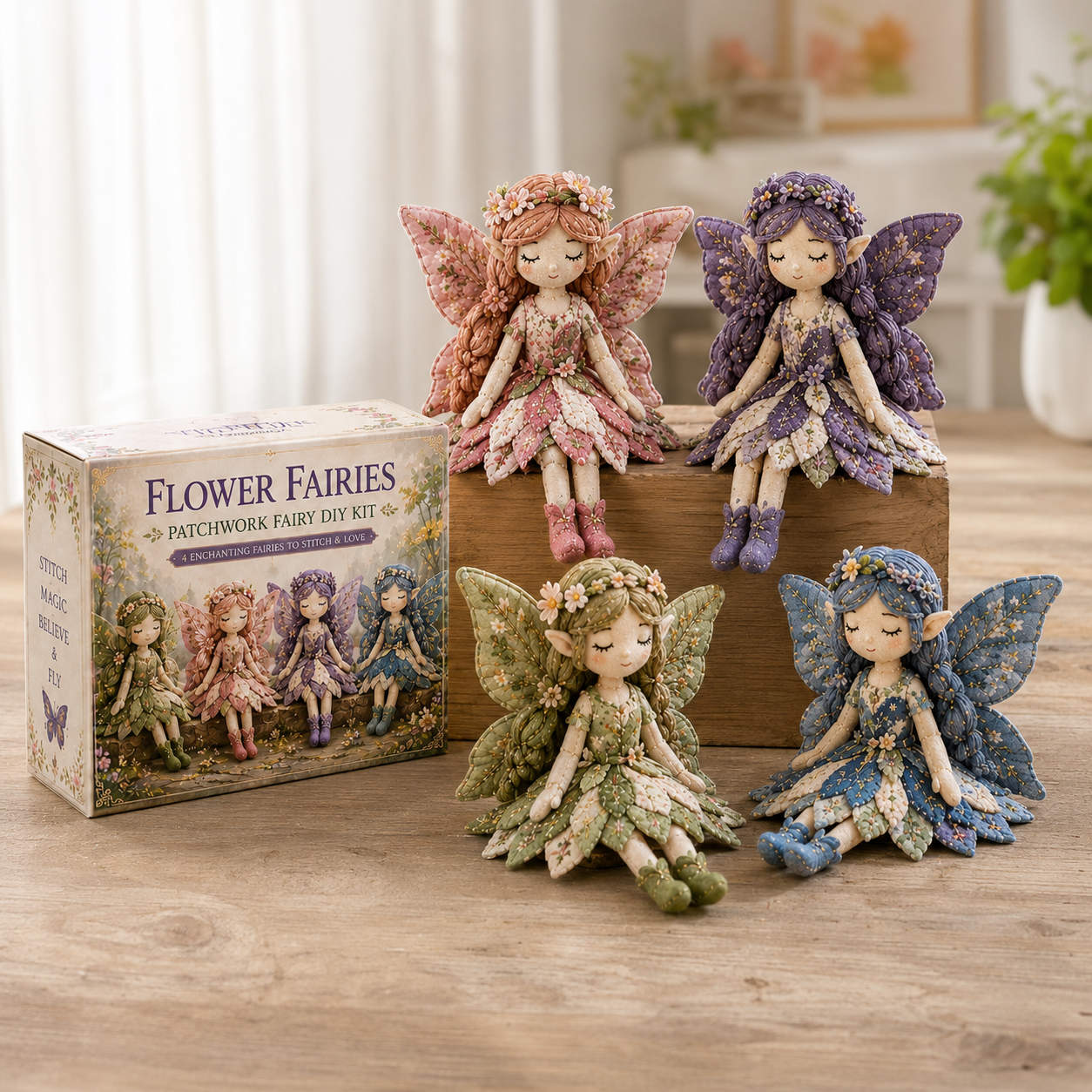Fairy Patchwork DIY Kit ✨ Make 4 Tiny Fairies By Hand