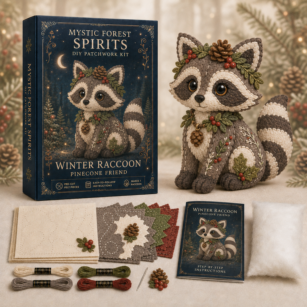 🌲 Mystic Forest Spirits DIY Patchwork Kit | Woodland Guardian Series
