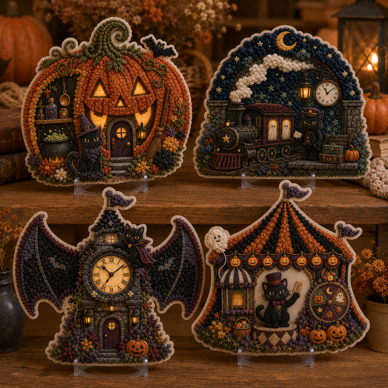 Halloween Fabric Poke Art Kit 🎃 A Cozy Craft to Make and Display