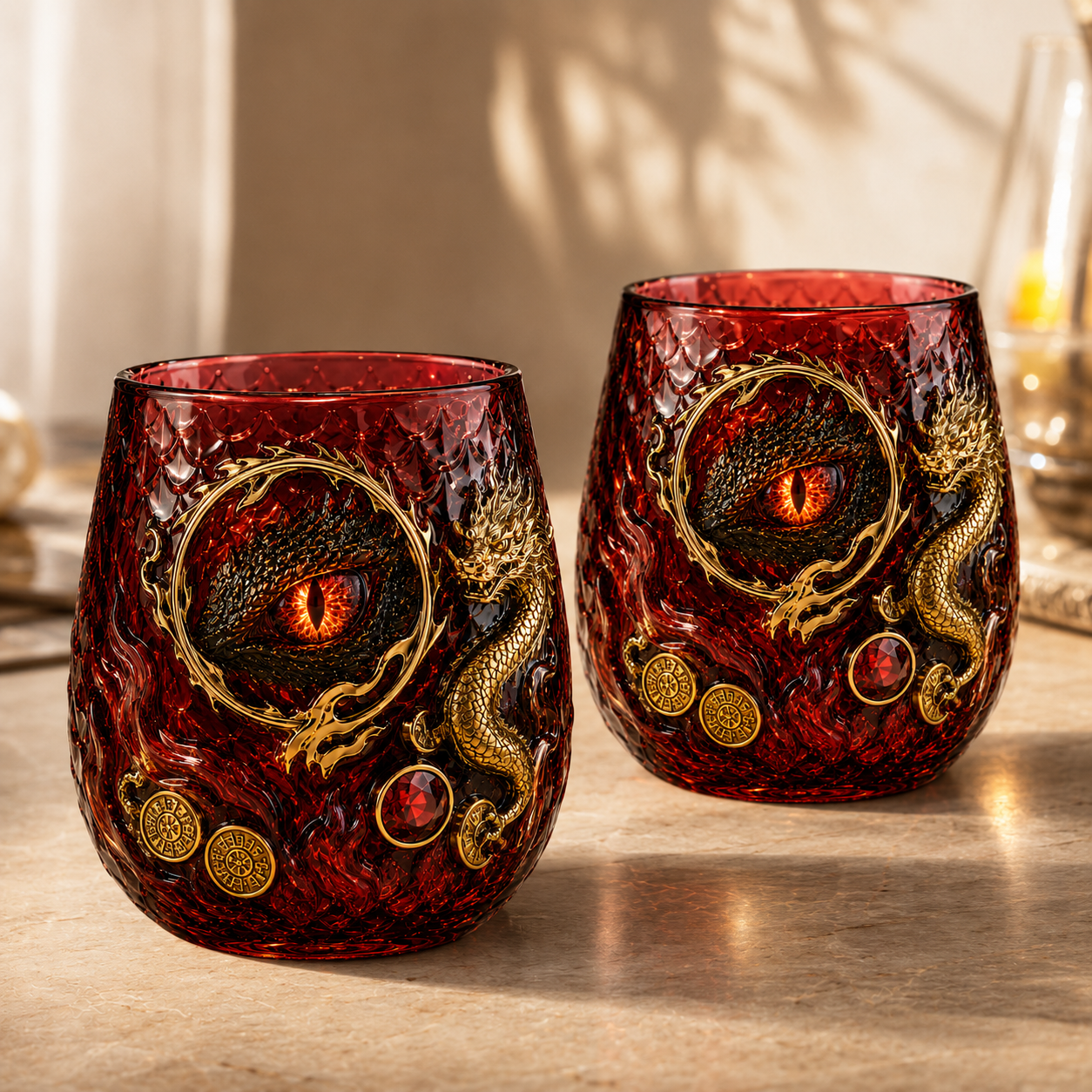 🐉 Dragon Eye Fantasy Glass Tumbler