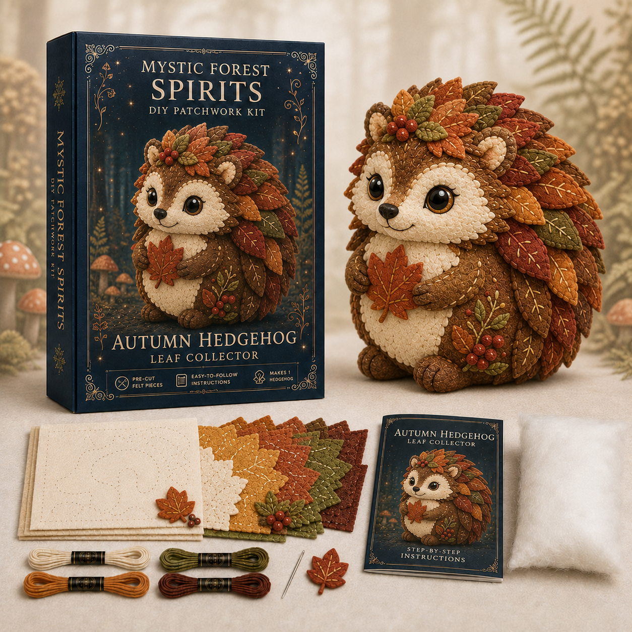 🌲 Mystic Forest Spirits DIY Patchwork Kit | Woodland Guardian Series