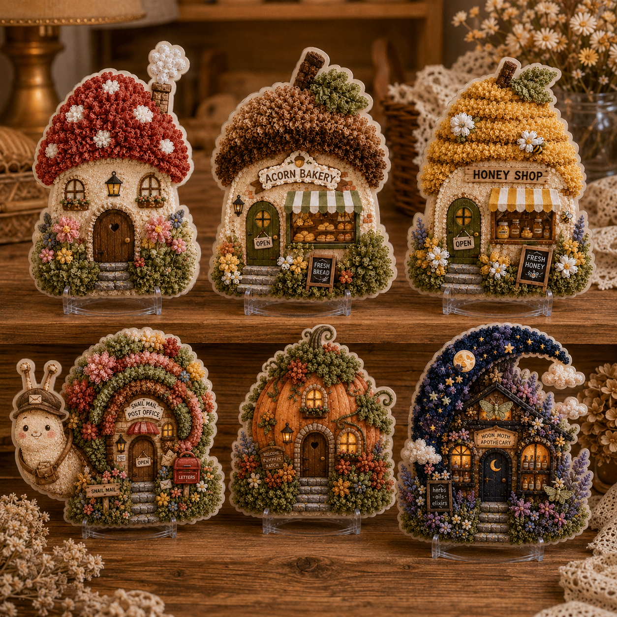 3D Fabric Poke Art Kit 🏡 Bring a Tiny Village to Life